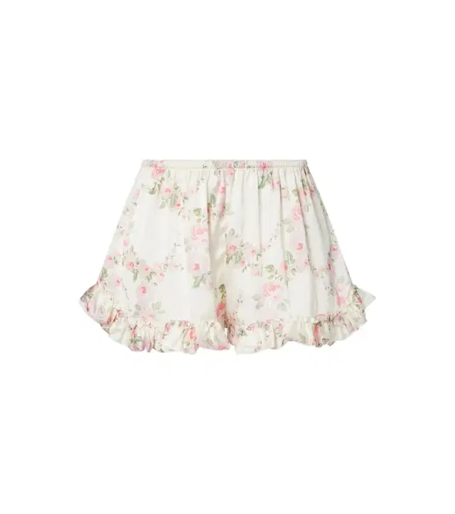 Floral ruffled shorts