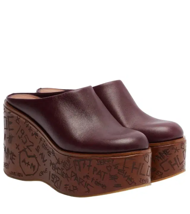Chloe Chloé Maxime leather wedges