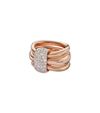 Pomellato Together 18kt rose gold ring with diamonds | Thumbnail 1