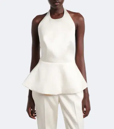 RÓHE Róhe Bridal peplum halterneck top | Thumbnail 2 RÓHE Róhe Bridal peplum halterneck top | Thumbnail 2