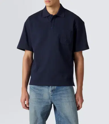 Saint Laurent Cassandre cotton polo shirt | Thumbnail 3