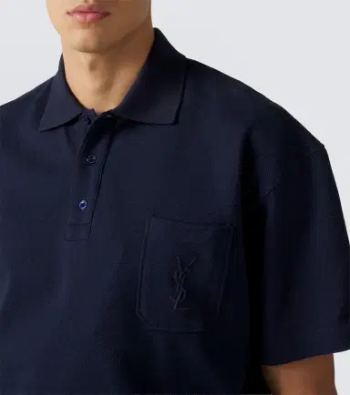 Saint Laurent Cassandre cotton polo shirt | Thumbnail 4