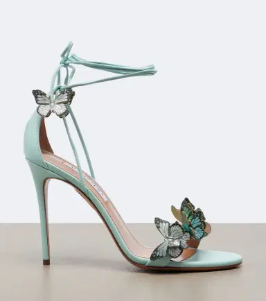 Aquazzura Papillon appliqué leather sandals | Thumbnail 2