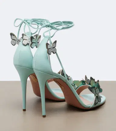 Aquazzura Papillon appliqué leather sandals | Thumbnail 3