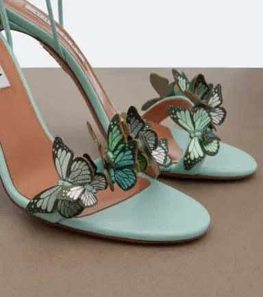 Aquazzura Papillon appliqué leather sandals | Thumbnail 4