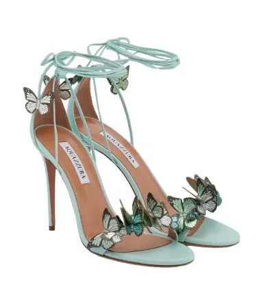 Aquazzura Papillon appliqué leather sandals | Thumbnail 1