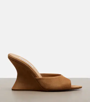 Aquazzura Bisous suede wedge mules | Thumbnail 4 Aquazzura Bisous suede wedge mules | Thumbnail 4