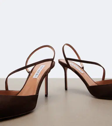 Aquazzura Dynasty suede slingback pumps | Thumbnail 2