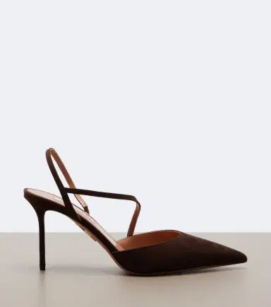 Aquazzura Dynasty suede slingback pumps | Thumbnail 3