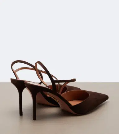 Aquazzura Dynasty suede slingback pumps | Thumbnail 4