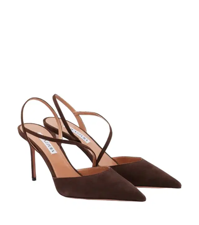 Dynasty suede slingback pumps