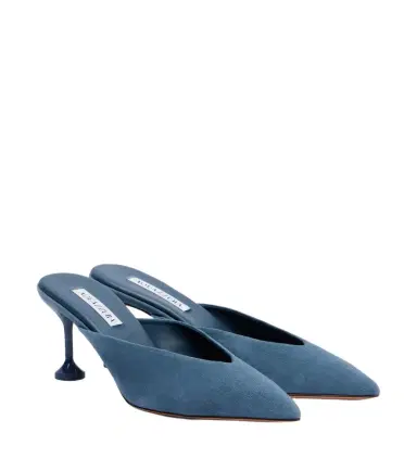 Aquazzura Bisous suede mule | Thumbnail 1 Aquazzura Bisous suede mule | Thumbnail 1