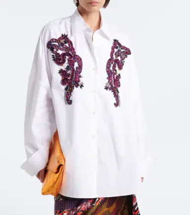 Dries Van Noten Embellished cotton shirt | Thumbnail 2