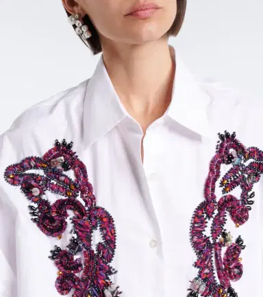 Dries Van Noten Embellished cotton shirt | Thumbnail 5