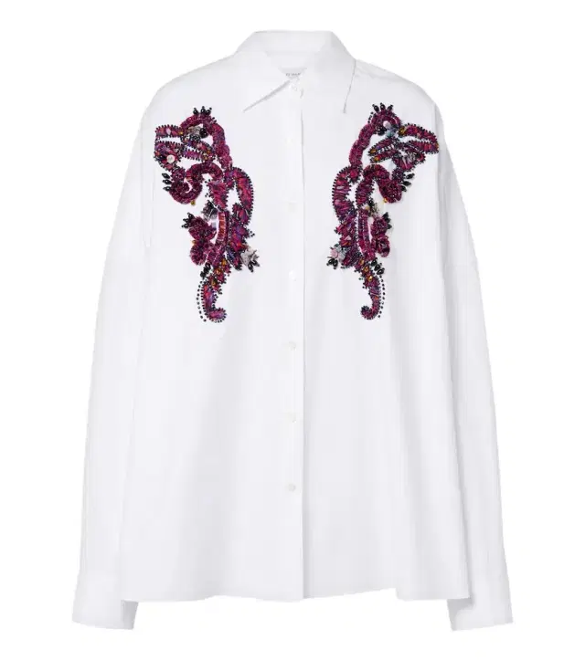 Dries Van Noten Embellished cotton shirt