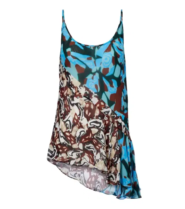 Dries Van Noten Printed asymmetric top