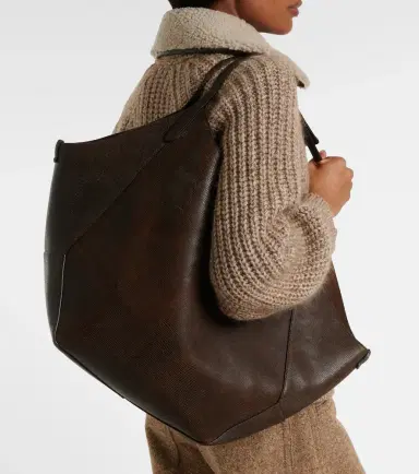 Brunello Cucinelli Monili Medium reversible leather tote bag | Thumbnail 2