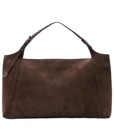Brunello Cucinelli Medium suede shoulder bag | Thumbnail 1