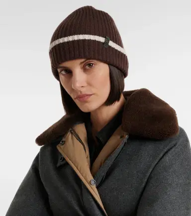 Brunello Cucinelli Monili ribbed-knit cashmere beanie | Thumbnail 3