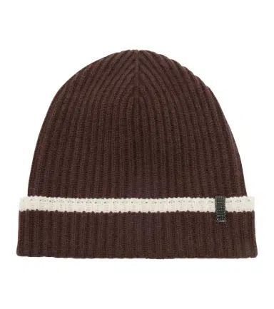Brunello Cucinelli Monili ribbed-knit cashmere beanie | Thumbnail 1