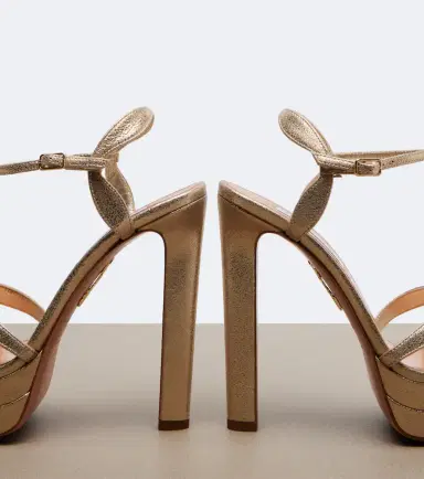 Aquazzura Soulmate metallic leather platform sandals | Thumbnail 4