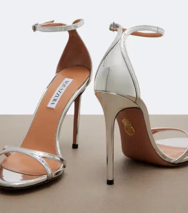 Aquazzura Nuda mirrored leather sandals | Thumbnail 2