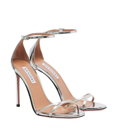 Aquazzura Nuda mirrored leather sandals | Thumbnail 1