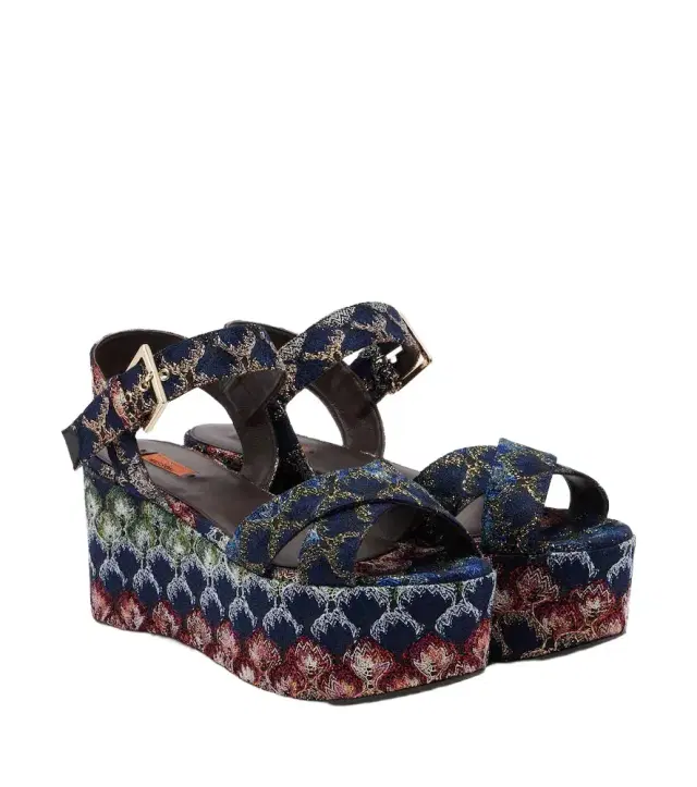 Missoni Julia lamé platform sandals