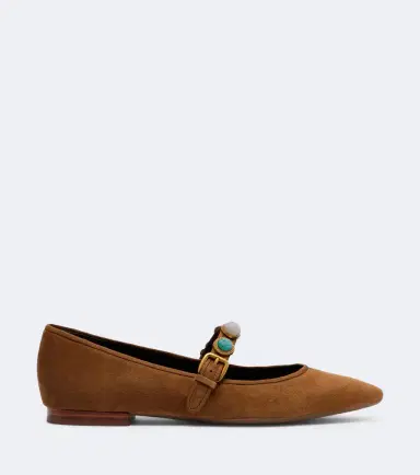 Veronica Beard Embellished suede Mary Jane flats | Thumbnail 2