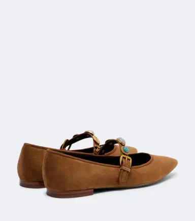 Veronica Beard Embellished suede Mary Jane flats | Thumbnail 3