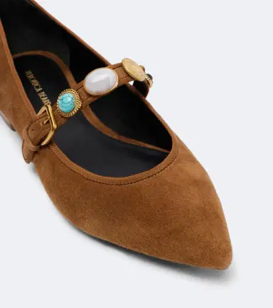 Veronica Beard Embellished suede Mary Jane flats | Thumbnail 4