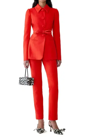 Carolina Herrera Cigarette Pant - Chili Red | Thumbnail 2
