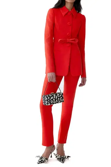 Carolina Herrera Cigarette Pant - Chili Red | Thumbnail 3