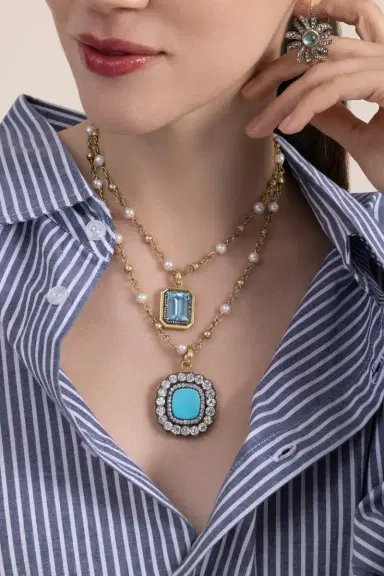 Sylva & Cie Pearl Bead Chain Necklace | Thumbnail 2