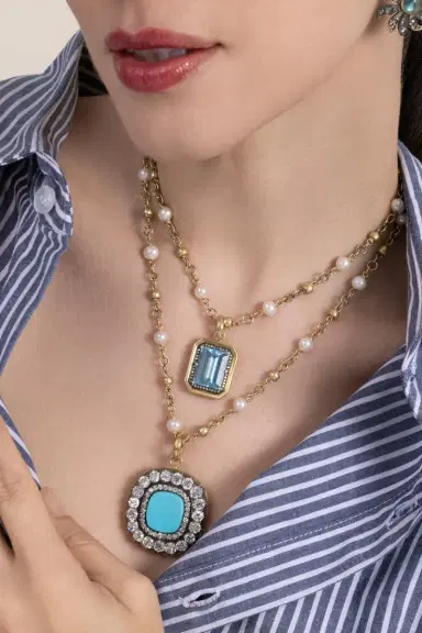 Sylva & Cie Pearl Bead Chain Necklace | Thumbnail 3