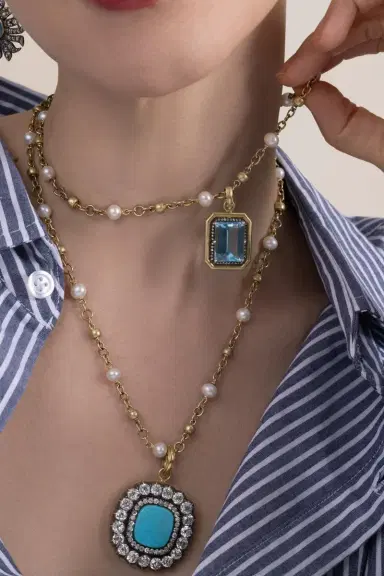 Sylva & Cie Pearl Bead Chain Necklace | Thumbnail 4