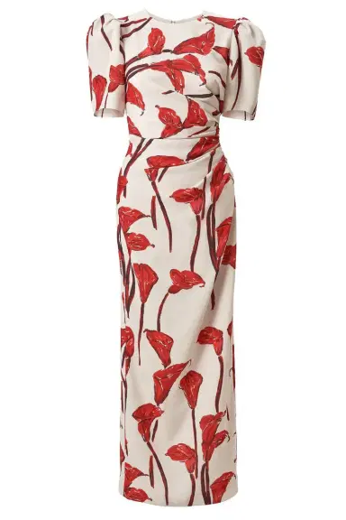 Carolina Herrera Short Sleeve Ankle Length Dress | Thumbnail 1