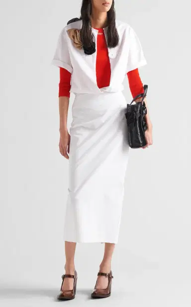 Prada Jersey Midi Skirt | Thumbnail 2