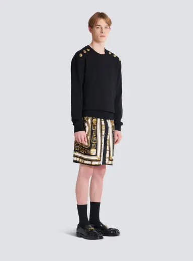 Balmain Slinky printed shorts with Foulard Chaînes pattern | Thumbnail 3