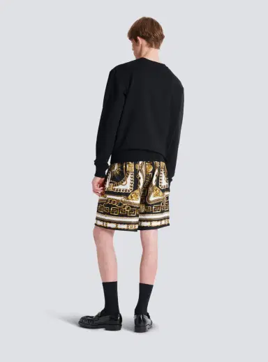 Balmain Slinky printed shorts with Foulard Chaînes pattern | Thumbnail 4