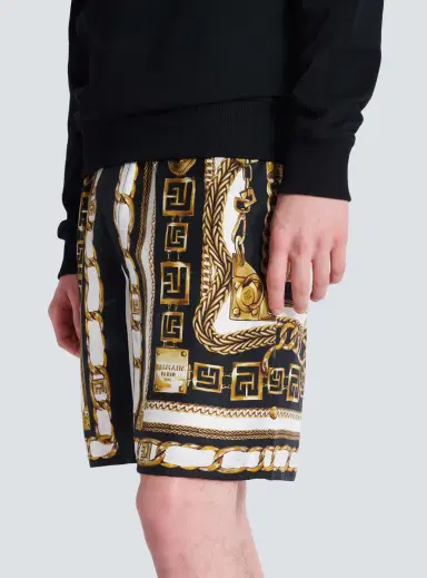 Balmain Slinky printed shorts with Foulard Chaînes pattern | Thumbnail 5