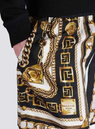 Balmain Slinky printed shorts with Foulard Chaînes pattern | Thumbnail 6
