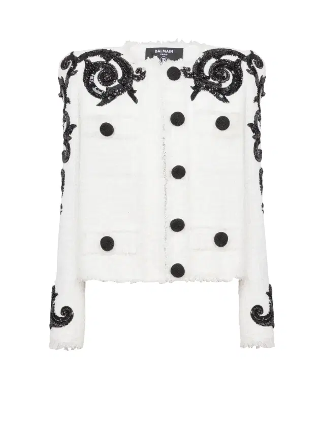 Balmain Paisley tweed jacket
