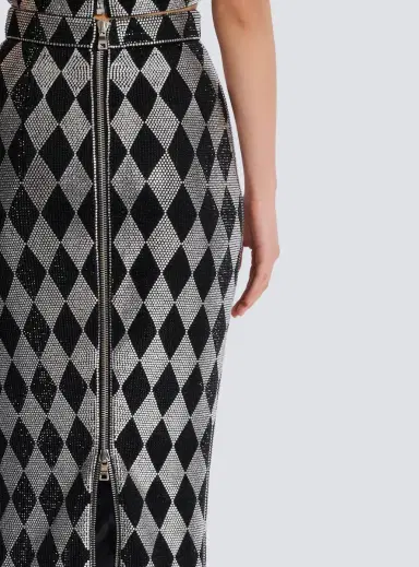 Balmain Diamond rhinestone midi skirt | Thumbnail 5