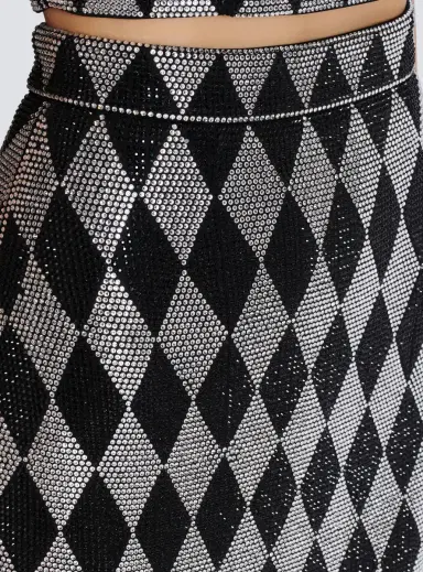 Balmain Diamond rhinestone midi skirt | Thumbnail 6
