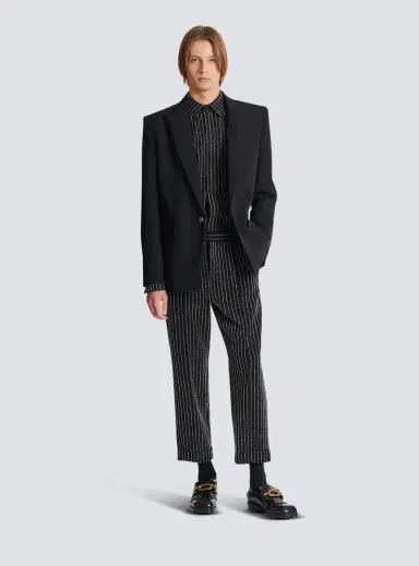 Balmain Cotton shirt with crystal stripes | Thumbnail 2