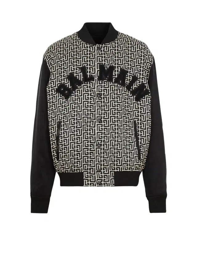 Balmain Varsity monogrammed jacket with patches