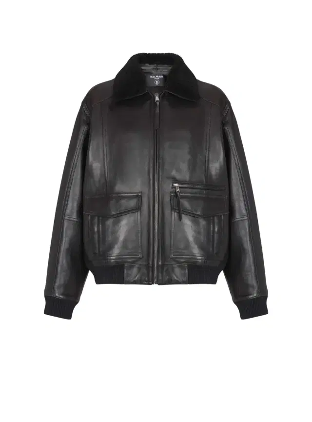 Balmain Lambskin aviator bomber jacket