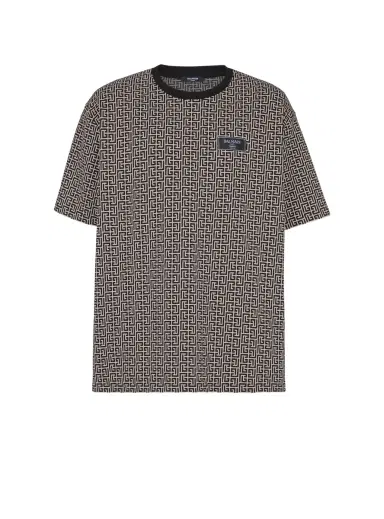 Balmain PB Labyrinth jacquard T-shirt | Thumbnail 1 Balmain PB Labyrinth jacquard T-shirt | Thumbnail 1