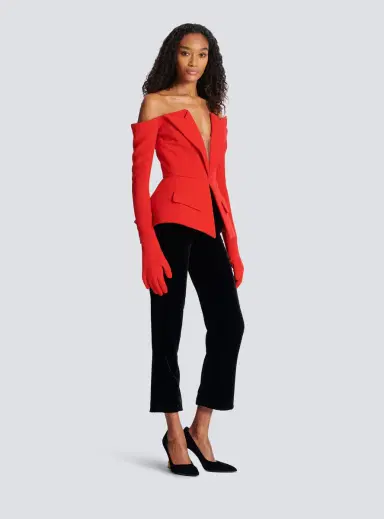 Balmain Off-the-shoulder peplum top | Thumbnail 3